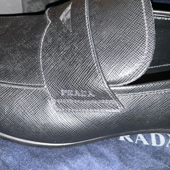 $990 Brand new Prada saffiano loafers. US 13 - Picture 8 of 9